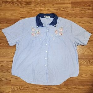 Jane Ashley women’s vintage demi pearl button down shirt size 3X.